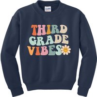 Third Grade Vibes 3rd Grade Retro Gnoovy Back To School Kids Sweatshirt
