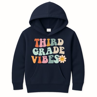 Third Grade Vibes 3rd Grade Retro Gnoovy Back To School Kids Hoodie