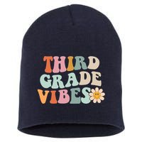 Third Grade Vibes 3rd Grade Retro Gnoovy Back To School Short Acrylic Beanie