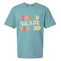 Third Grade Vibes 3rd Grade Retro Gnoovy Back To School Sueded Cloud Jersey T-Shirt