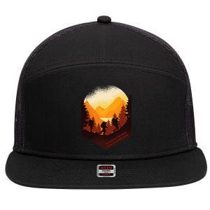 The Greatest View Comes After The Hardest Climb Hiking 7 Panel Mesh Trucker Snapback Hat