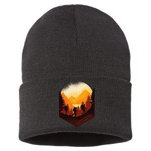 The Greatest View Comes After The Hardest Climb Hiking Sustainable Knit Beanie