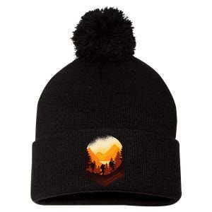 The Greatest View Comes After The Hardest Climb Hiking Pom Pom 12in Knit Beanie