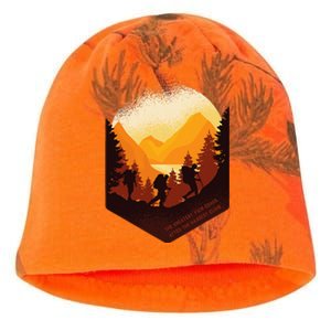 The Greatest View Comes After The Hardest Climb Hiking Kati - Camo Knit Beanie