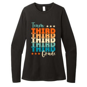 Third Grade Vibes Team 3rd Grade Retro 1st Day Of School Womens CVC Long Sleeve Shirt