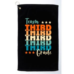 Third Grade Vibes Team 3rd Grade Retro 1st Day Of School Platinum Collection Golf Towel