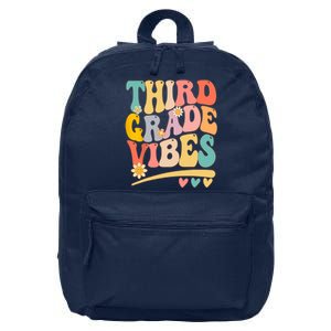 Third Grade Vibes For Girl Boy 3rd Grade Teacher 16 in Basic Backpack