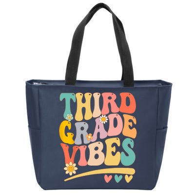 Third Grade Vibes For Girl Boy 3rd Grade Teacher Zip Tote Bag