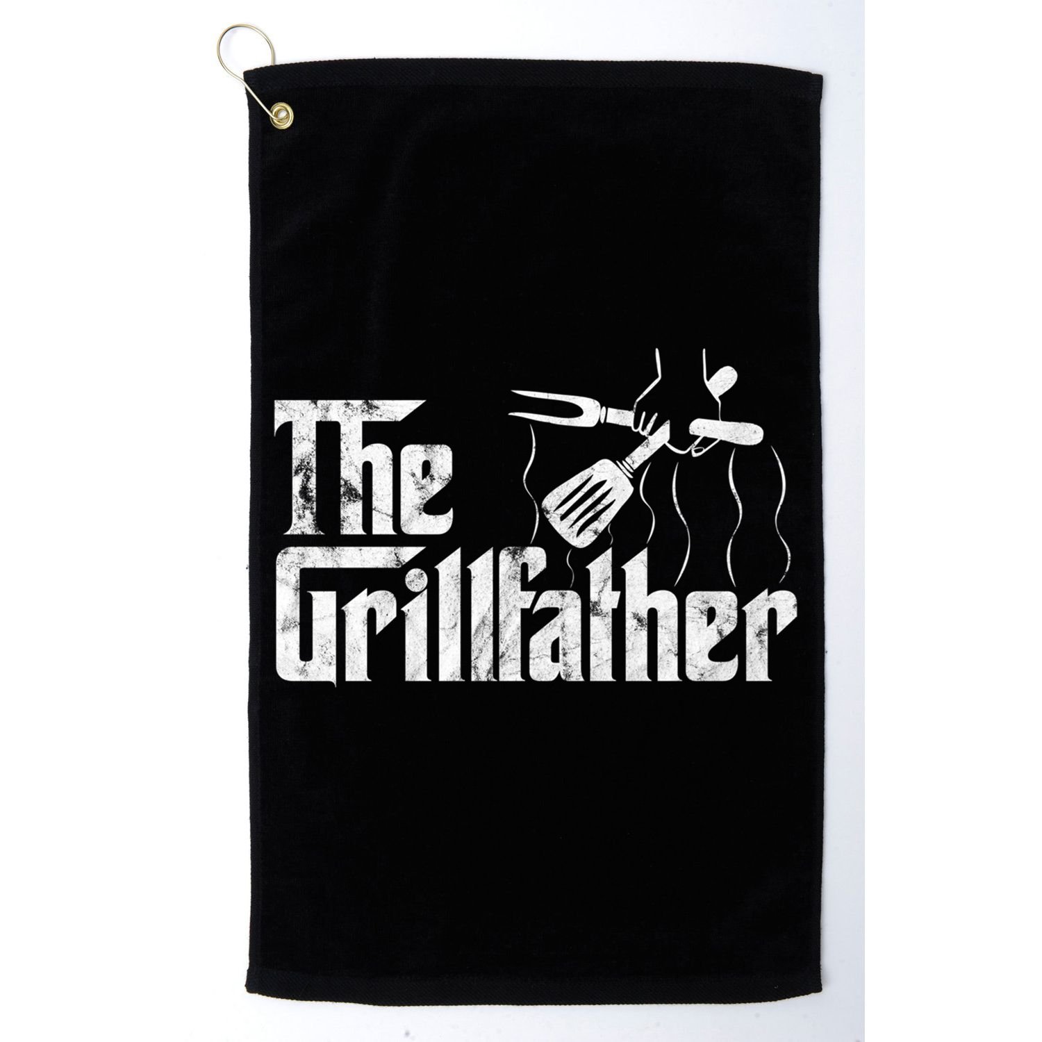 The Grillfather Vintage Bbq Barbecue Grill Chef Gift Idea Cool Gift Golf Towel