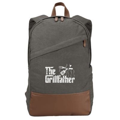 The Grillfather Vintage Bbq Barbecue Grill Chef Gift Idea Cool Gift Cotton Canvas Backpack