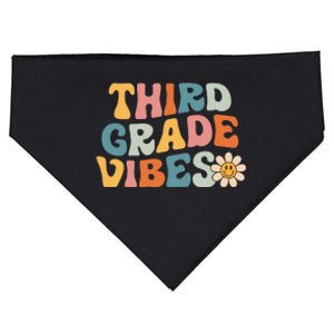 Third Grade Vibes 3rd Grade Team Retro 1st Day Of School USA-Made Doggie Bandana