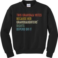 This Grandma Votes Because Her Granddaughters Rights Kids Sweatshirt