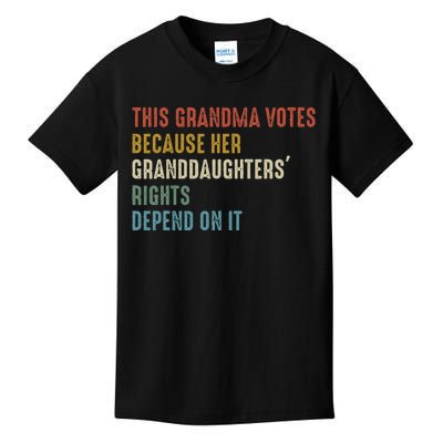 This Grandma Votes Because Her Granddaughters Rights Kids T-Shirt