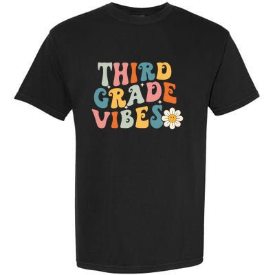 Third Grade Vibes 3rd Grade Team Retro 1st Day Of School Garment-Dyed Heavyweight T-Shirt