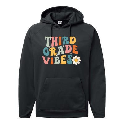 Third Grade Vibes 3rd Grade Team Retro 1st Day Of School Performance Fleece Hoodie