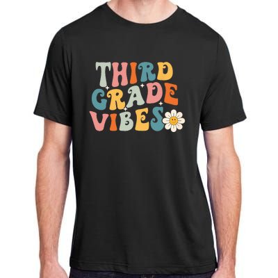 Third Grade Vibes 3rd Grade Team Retro 1st Day Of School Adult ChromaSoft Performance T-Shirt