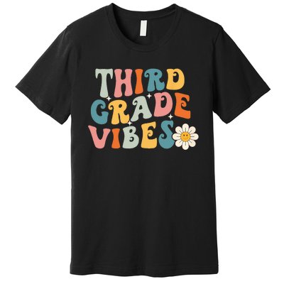 Third Grade Vibes 3rd Grade Team Retro 1st Day Of School Premium T-Shirt