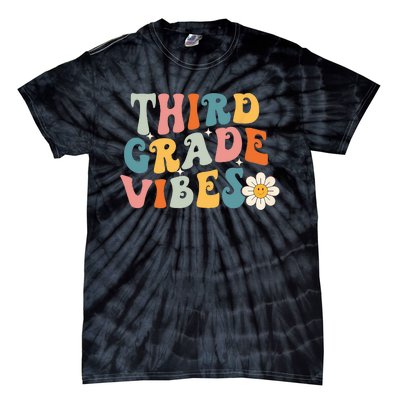 Third Grade Vibes 3rd Grade Team Retro 1st Day Of School Tie-Dye T-Shirt