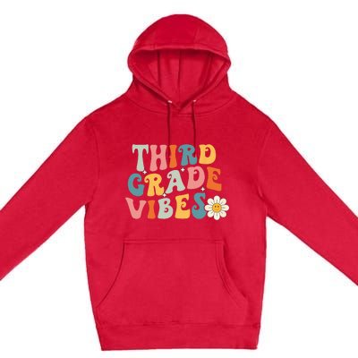 Third Grade Vibes 3rd Grade Team Retro 1st Day Of School Premium Pullover Hoodie