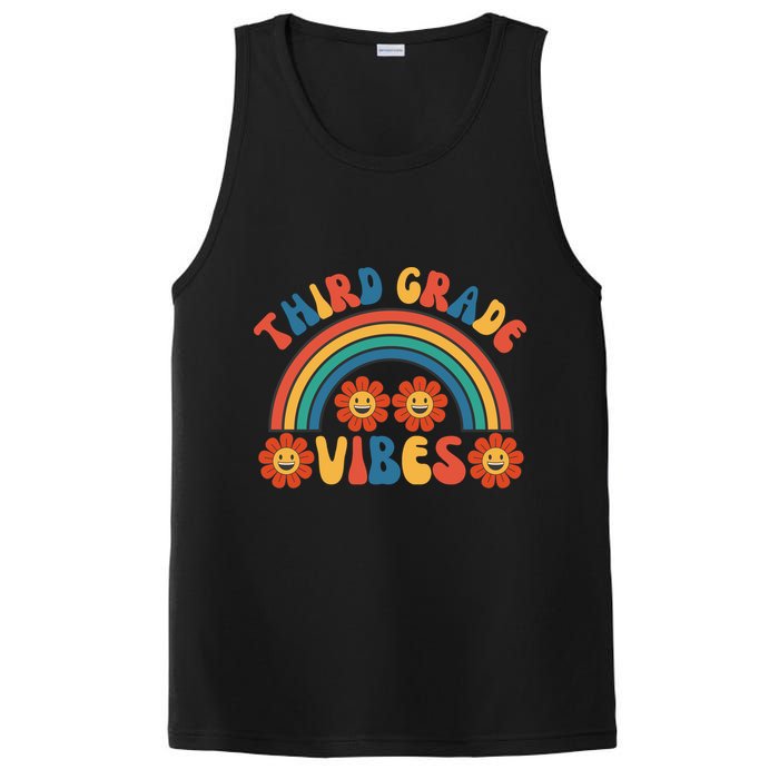 Third Grade Vibes Retro Groovy Third First Day Of School PosiCharge Competitor Tank