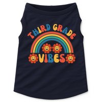 Third Grade Vibes Retro Groovy Third First Day Of School Doggie Tank