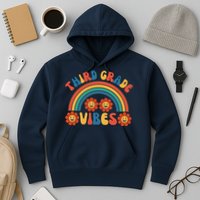 Third Grade Vibes Retro Groovy Third First Day Of School Hoodie