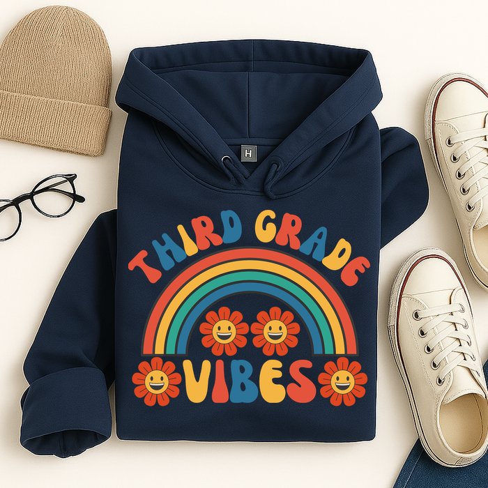 Third Grade Vibes Retro Groovy Third First Day Of School Hoodie
