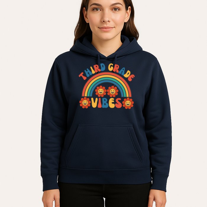 Third Grade Vibes Retro Groovy Third First Day Of School Hoodie