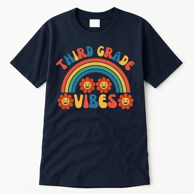 Third Grade Vibes Retro Groovy Third First Day Of School Tall T-Shirt