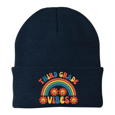 Third Grade Vibes Retro Groovy Third First Day Of School Beanie