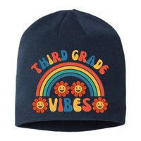 Third Grade Vibes Retro Groovy Third First Day Of School Sustainable Beanie