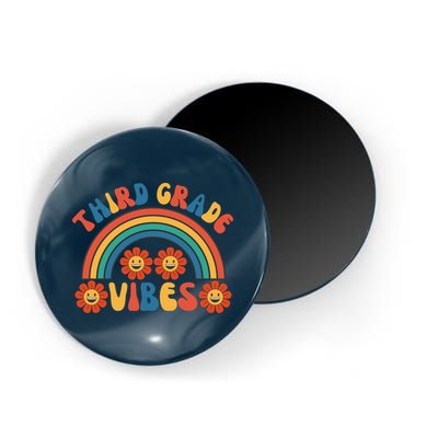 Third Grade Vibes Retro Groovy Third First Day Of School Magnet