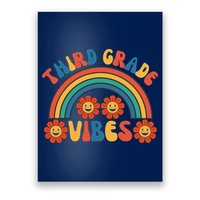 Third Grade Vibes Retro Groovy Third First Day Of School Poster