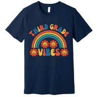 Third Grade Vibes Retro Groovy Third First Day Of School Premium T-Shirt