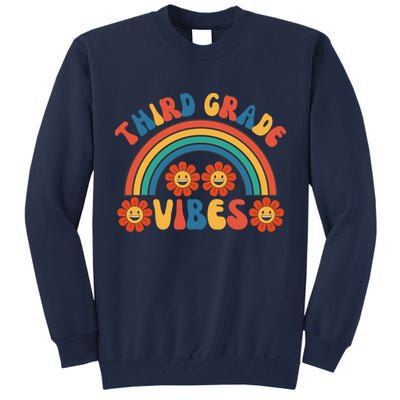 Third Grade Vibes Retro Groovy Third First Day Of School Tall Sweatshirt