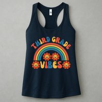 Third Grade Vibes Retro Groovy Third First Day Of School Womens Tank Top