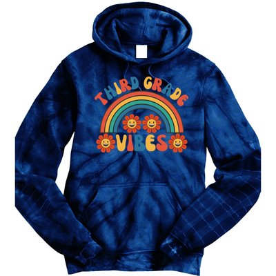 Third Grade Vibes Retro Groovy Third First Day Of School Tie Dye Hoodie
