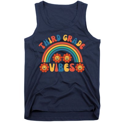 Third Grade Vibes Retro Groovy Third First Day Of School Tank Top