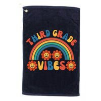 Third Grade Vibes Retro Groovy Third First Day Of School Golf Towel