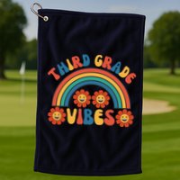 Third Grade Vibes Retro Groovy Third First Day Of School Golf Towel