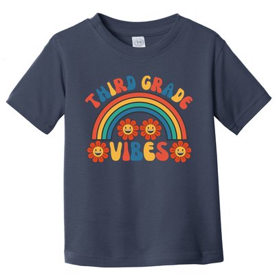 Third Grade Vibes Retro Groovy Third First Day Of School Toddler T-Shirt