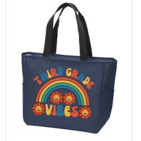 Third Grade Vibes Retro Groovy Third First Day Of School Zip Tote Bag