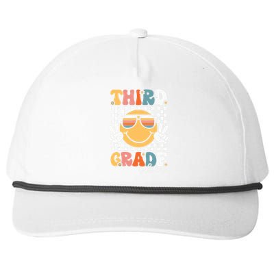 Third Grade Vibes Smile First Day Of School 3rd Grade Team Snapback Five-Panel Rope Hat