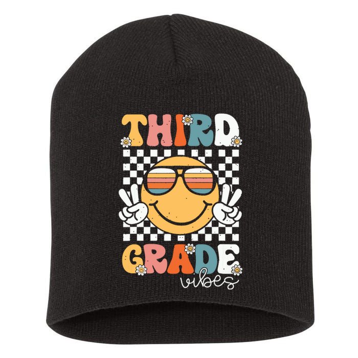 Third Grade Vibes Smile First Day Of School 3rd Grade Team Short Acrylic Beanie