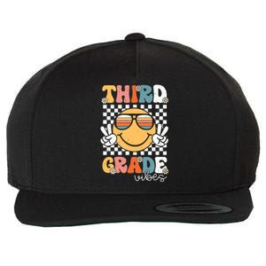 Third Grade Vibes Smile First Day Of School 3rd Grade Team Wool Snapback Cap