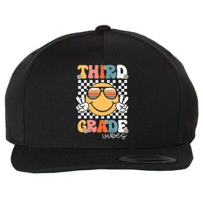 Third Grade Vibes Smile First Day Of School 3rd Grade Team Wool Snapback Cap