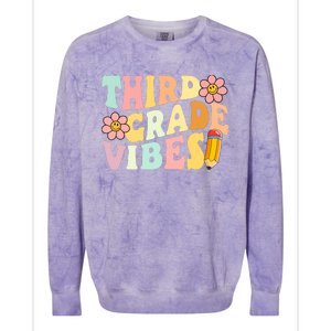 Third Grade Vibes 3rd Grade 1st Day Of School Teacher Colorblast Crewneck Sweatshirt