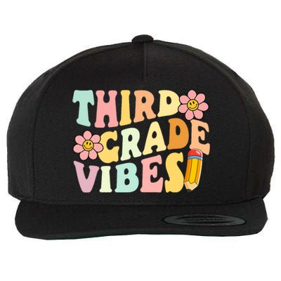 Third Grade Vibes 3rd Grade 1st Day Of School Teacher Wool Snapback Cap