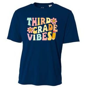 Third Grade Vibes 3rd Grade 1st Day Of School Teacher Cooling Performance Crew T-Shirt