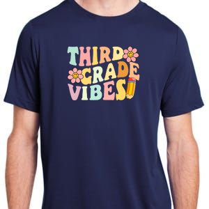 Third Grade Vibes 3rd Grade 1st Day Of School Teacher Adult ChromaSoft Performance T-Shirt